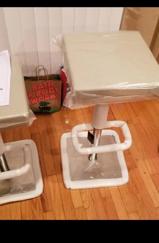 (3) TOV Furniture Bari Light Grey Steel Adjustable Barstool image indicator(4)