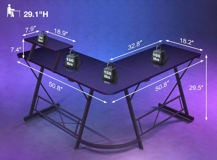 L shaped desk