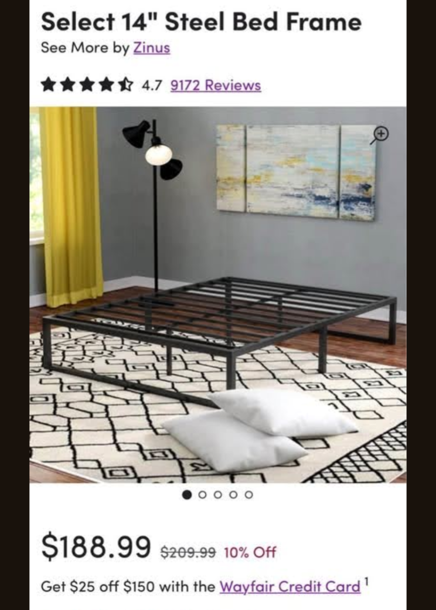 Double (Full) Sized Steel Bed Frame