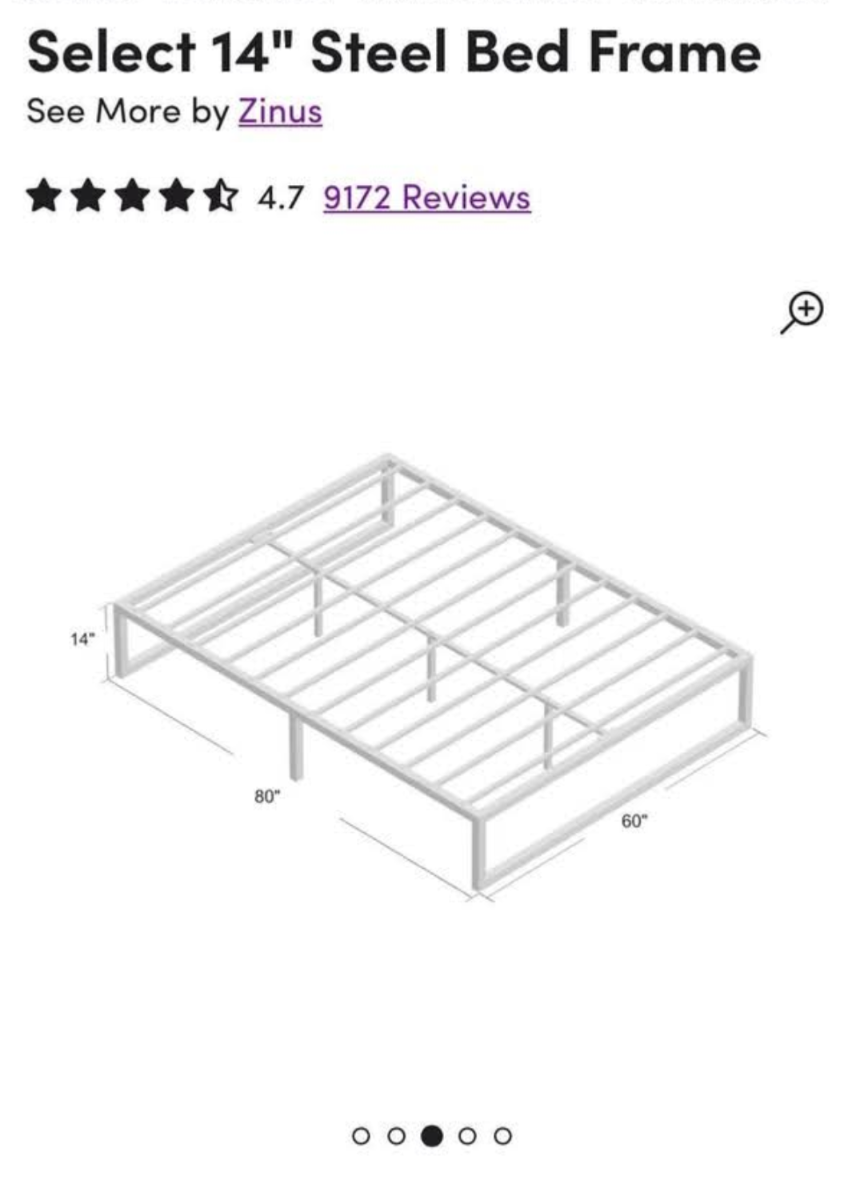 Double (Full) Sized Steel Bed Frame - photo 2