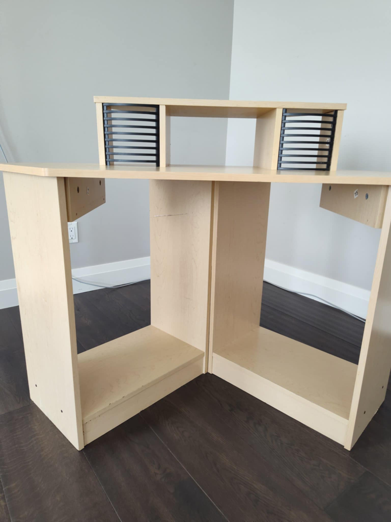 Corner Studio Desk - Beige Wood