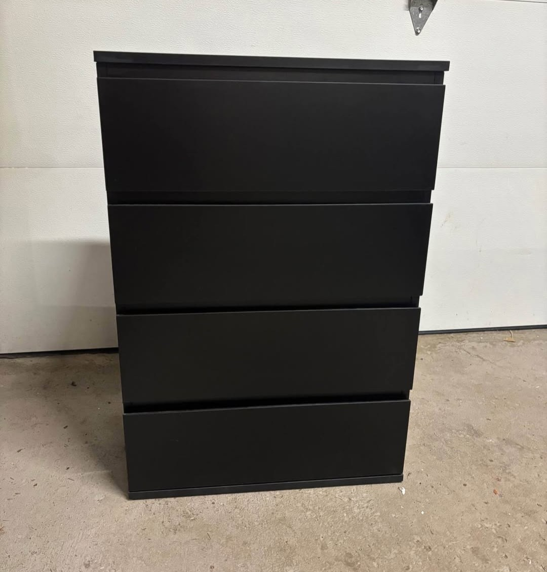 Black 4-Drawer Dresser - photo 3