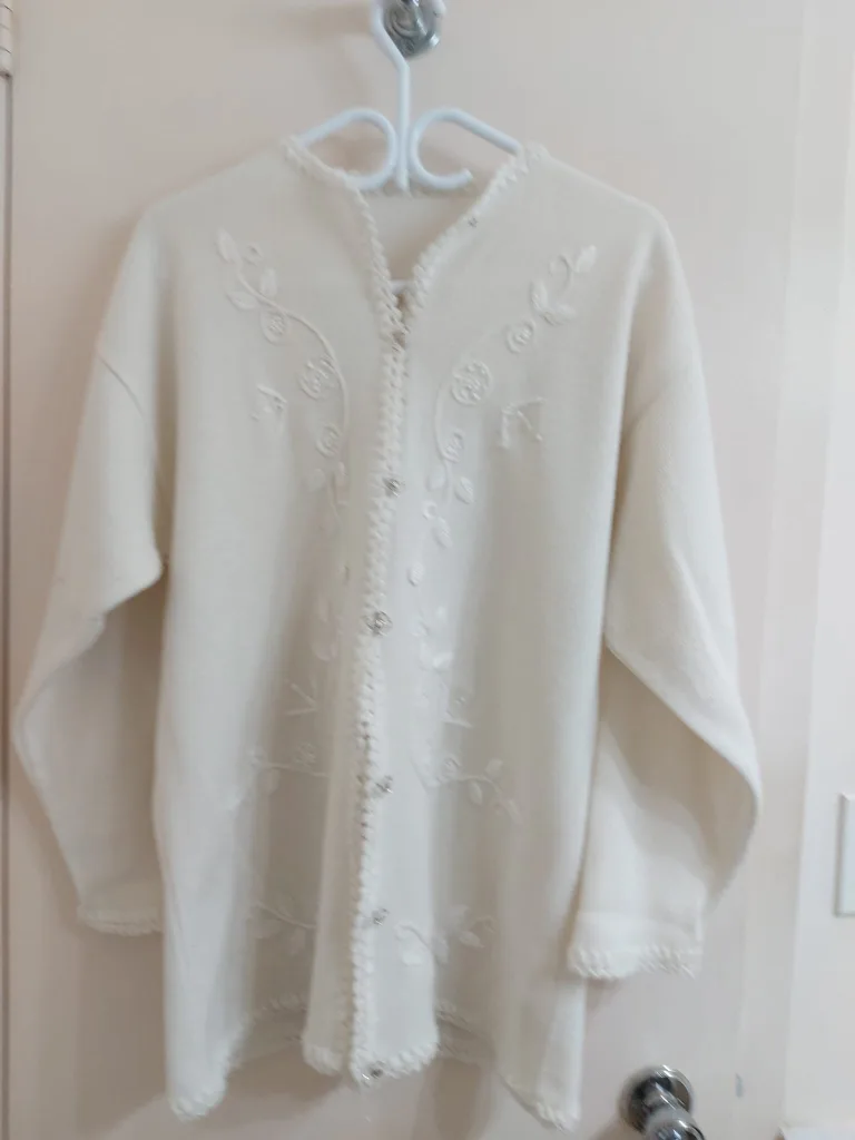 Tan Floral Embroidered Cardigan thumbnail