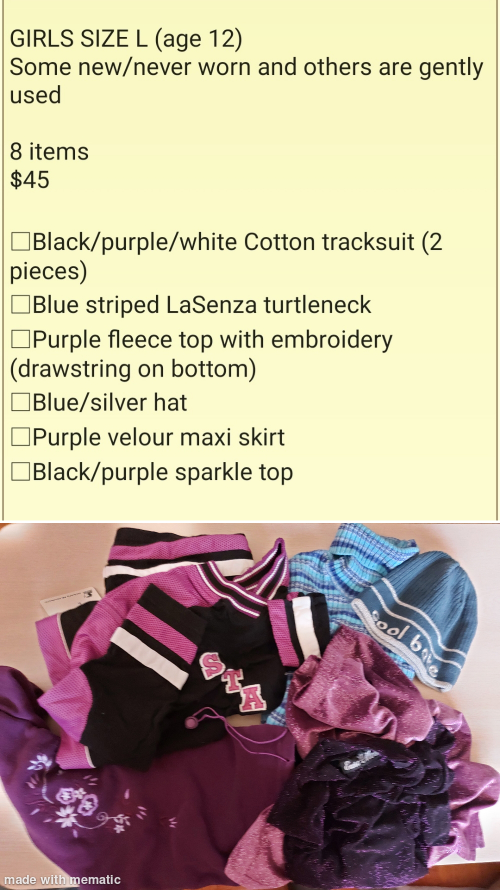 Girls Size L (Age 12) Clothing Bundle - 8 Items - photo 2