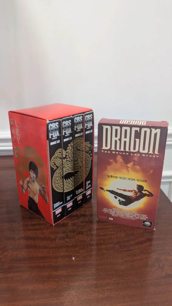 Bruce Lee VHS Collection box set and Dragon movie thumbnail