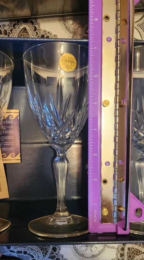 Set of crystal water glasses image indicator(5)