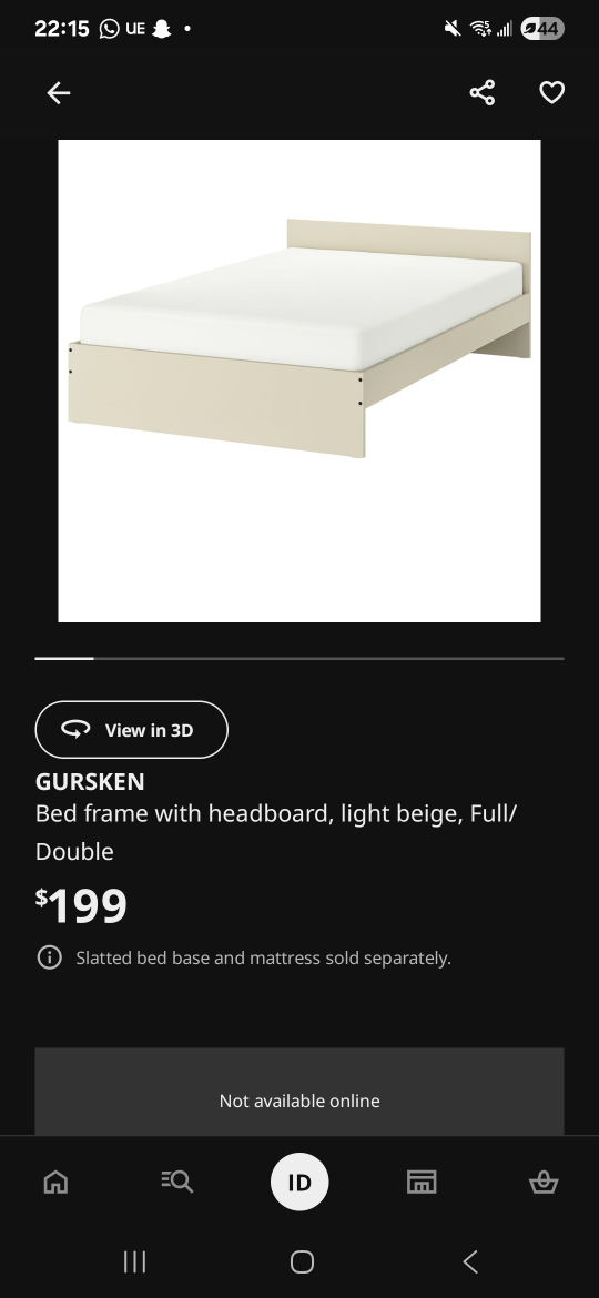 IKEA Gursken Bed Frame - Full/Double