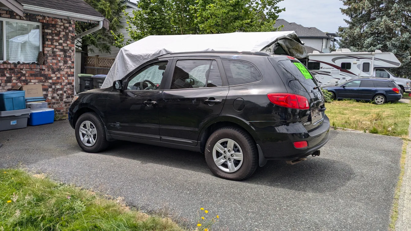 2009 Hyundai Santa Fe Black SUV thumbnail