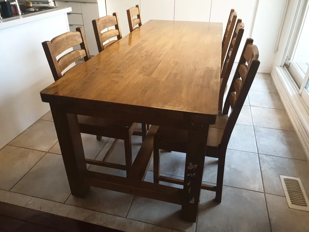 Solid Wood Dining Table Set thumbnail