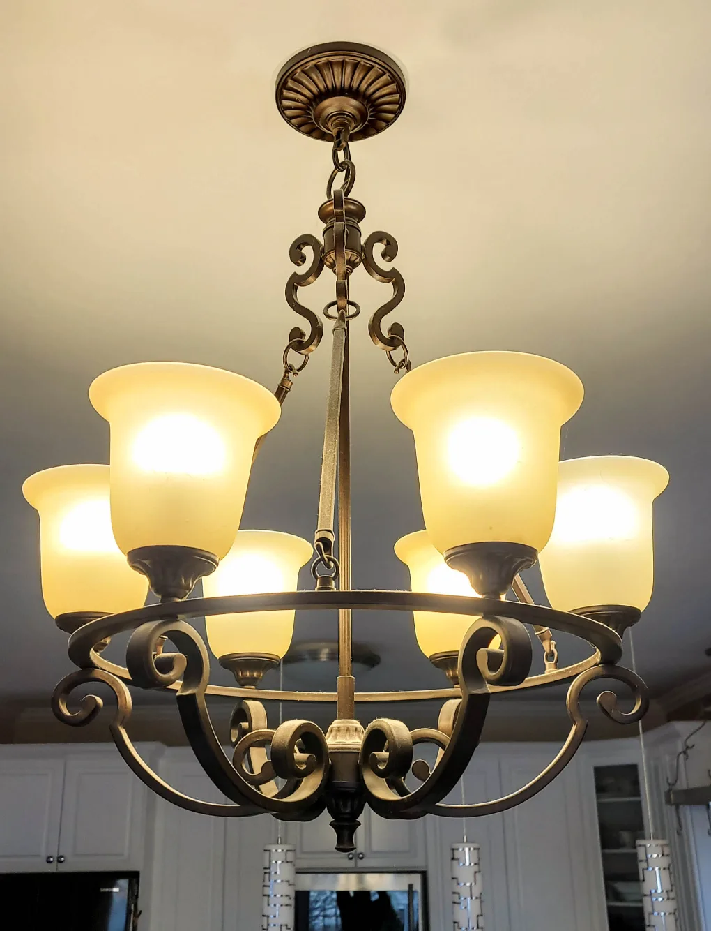 6-Light Bronze Chandelier thumbnail