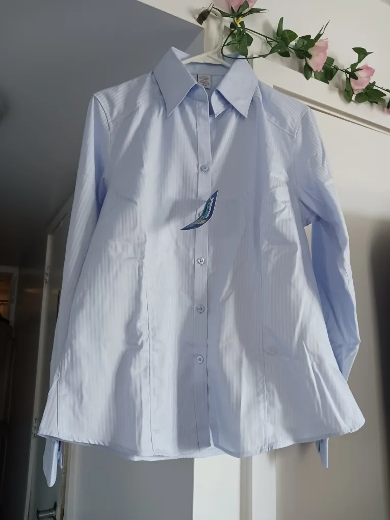 Home Outfitters Light Blue Cotton Shirt - M thumbnail