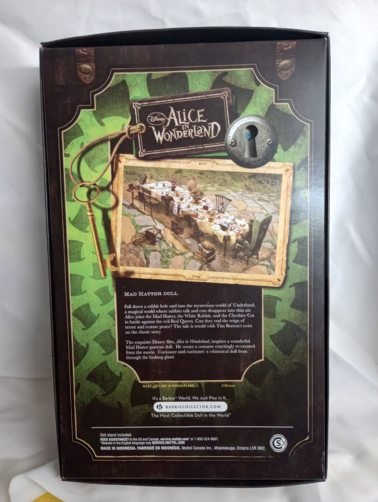 Disney Alice in Wonderland Mad Hatter Johnny Depp Barbie Doll - photo 3