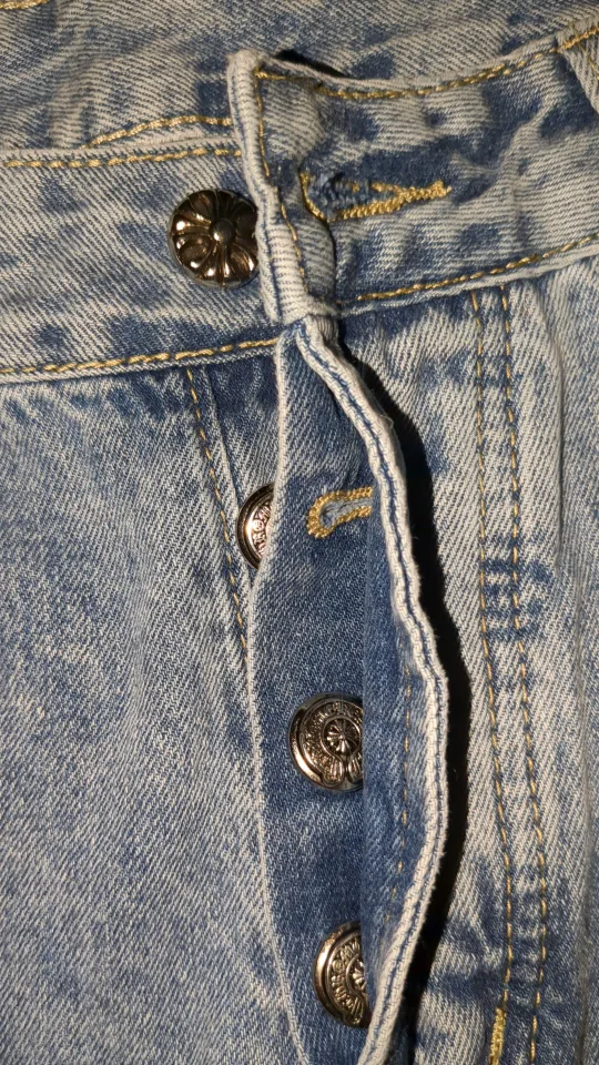 cross stitch jeans unisex (NEGOTIABLE) image indicator(3)