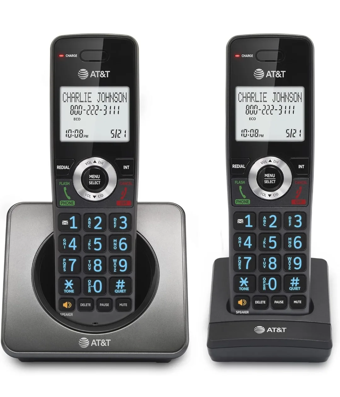 New - AT&T 2 Handset Cordless Phone System GL2101-2 thumbnail
