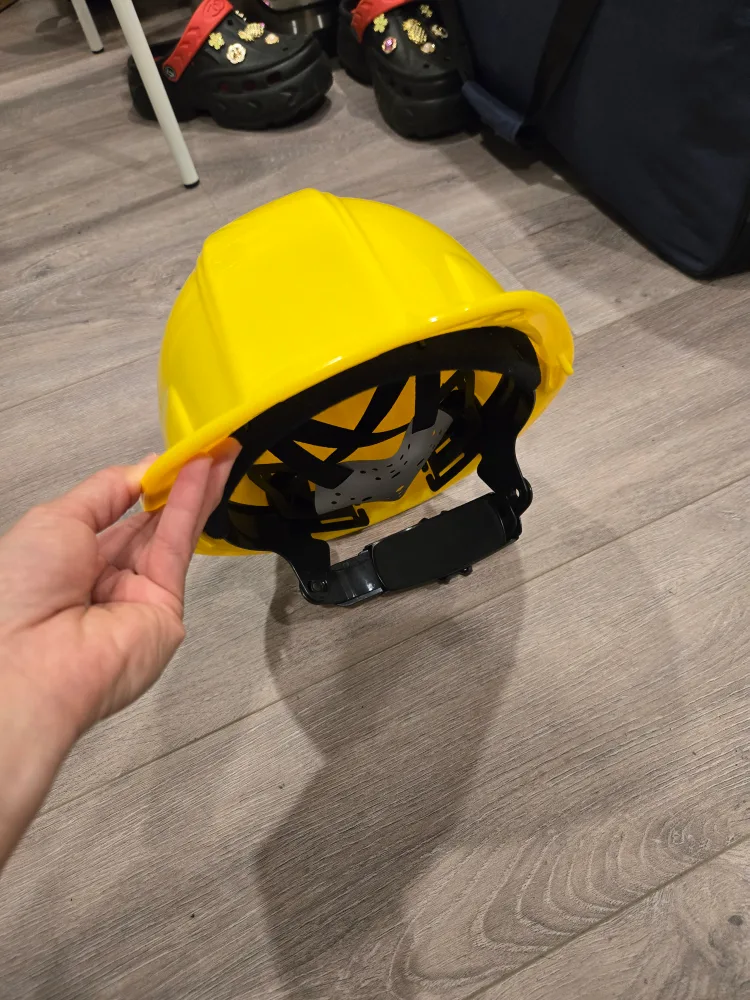 Bright Yellow Construction Helmet thumbnail