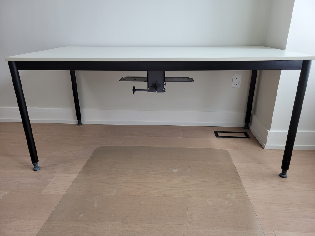 White desk with metal frame - photo 2