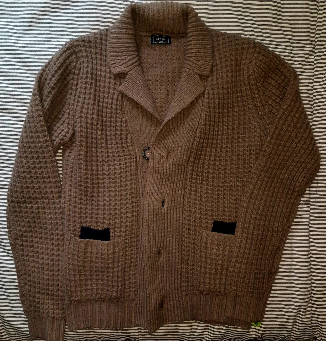 Spada Brown Cardigan from Italy thumbnail