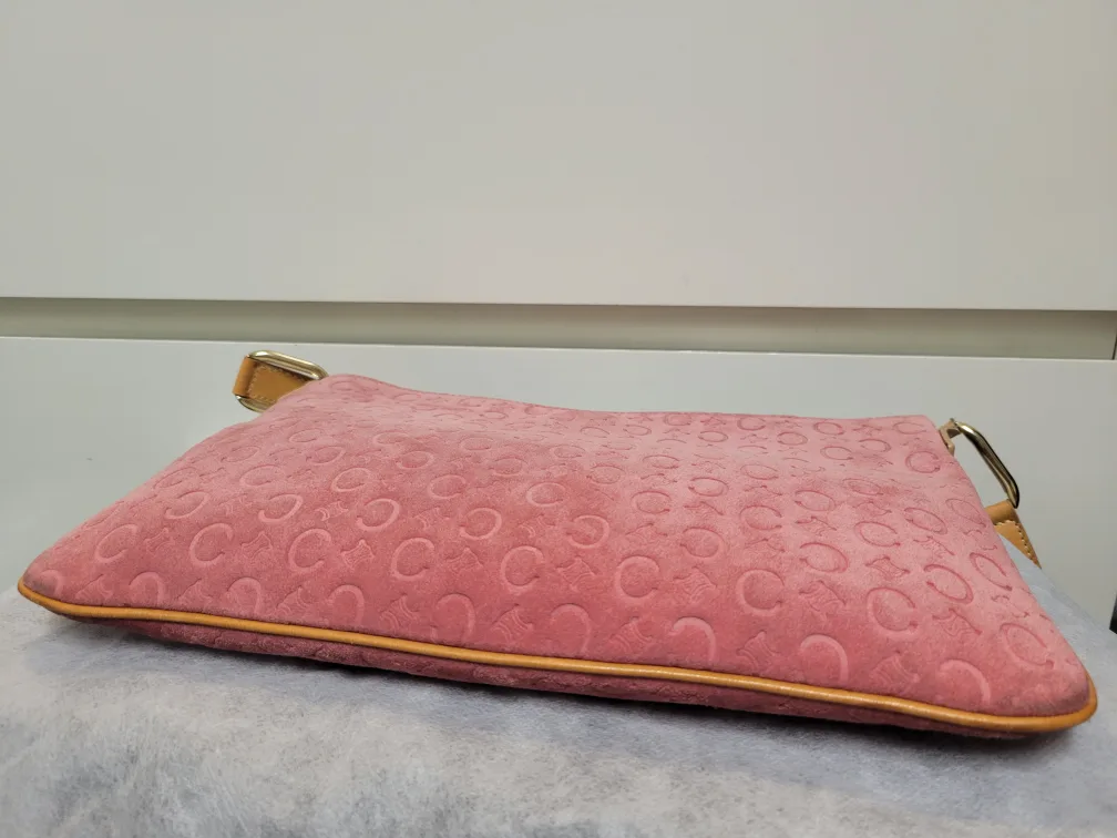 Celine Pink Suede Shoulder Bag image indicator(4)