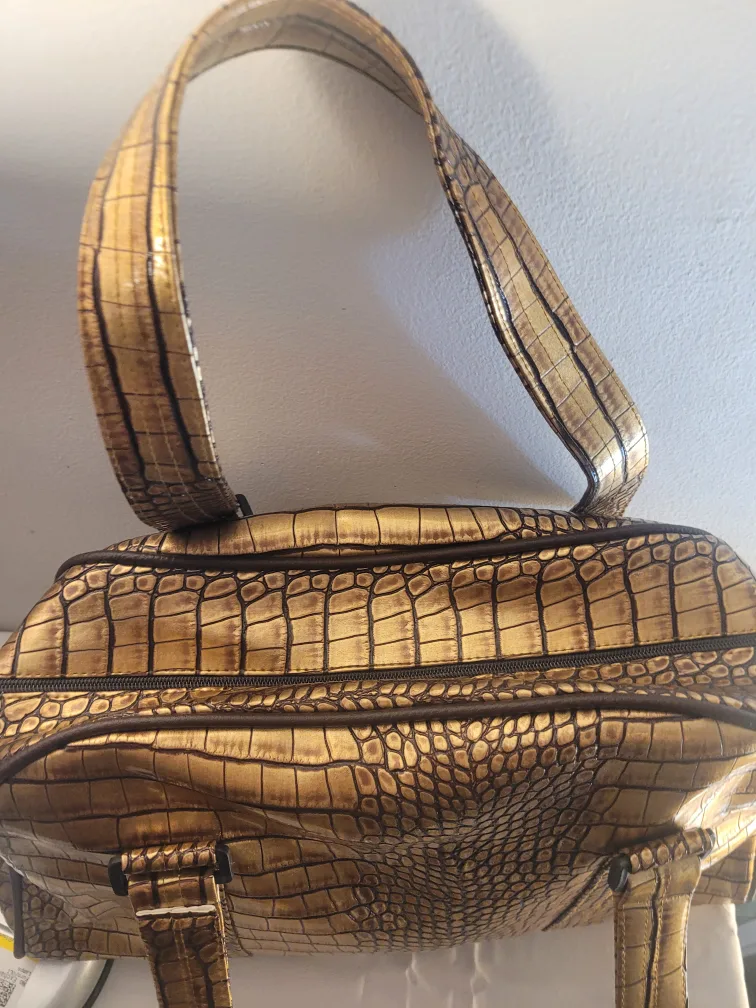 Metallic Brown Shoulder Bag/ Tote image indicator(2)