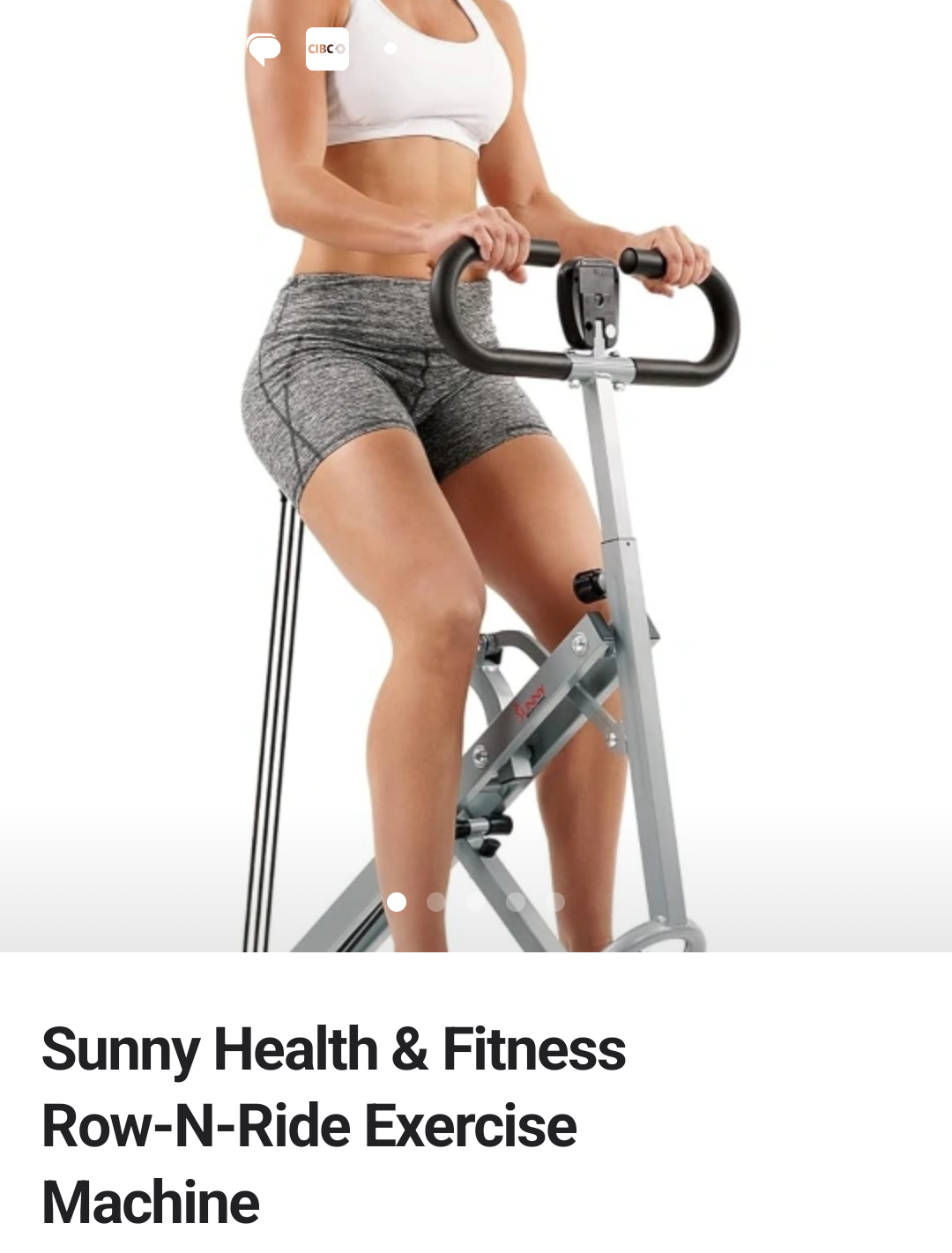 Sunny Health & Fitness Row-N-Ride Exercise Machine