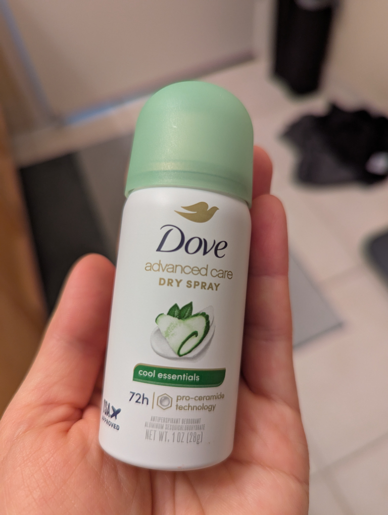 FREE antiperspirant/deodorant spray