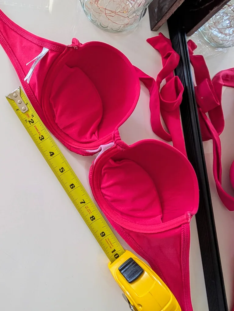 La Vie en Rose Aqua  Pink Bikini Top 💓 image indicator(7)