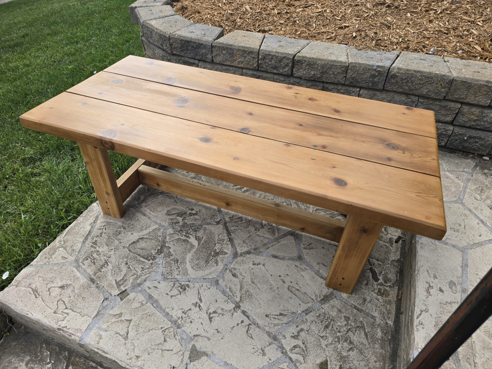 Cedar coffee table