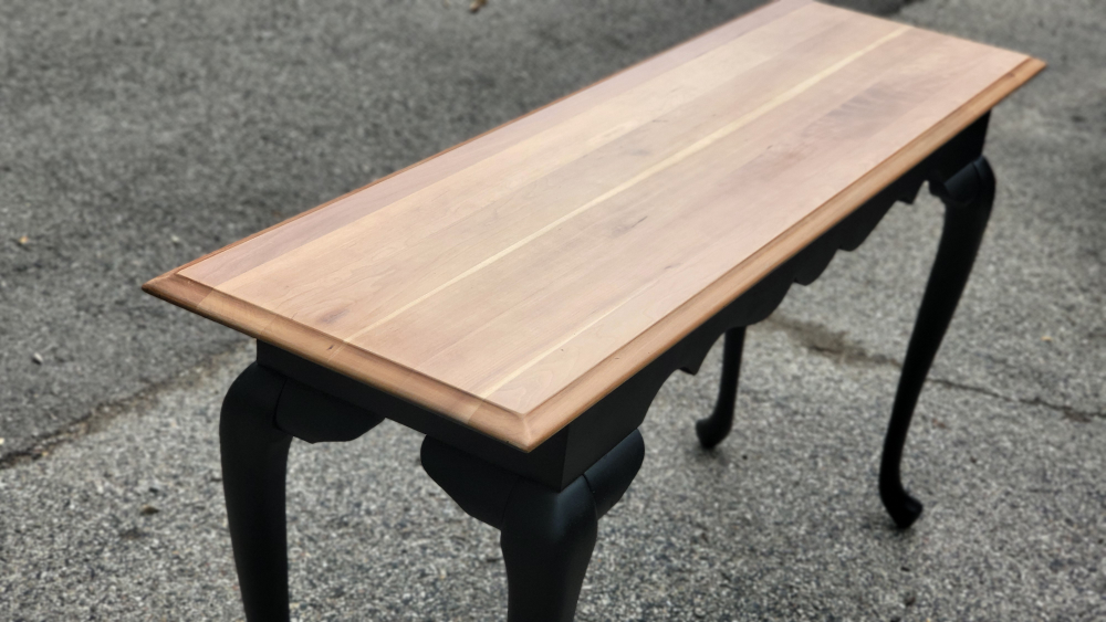 Wooden Console/Sofa Table - Black Legs