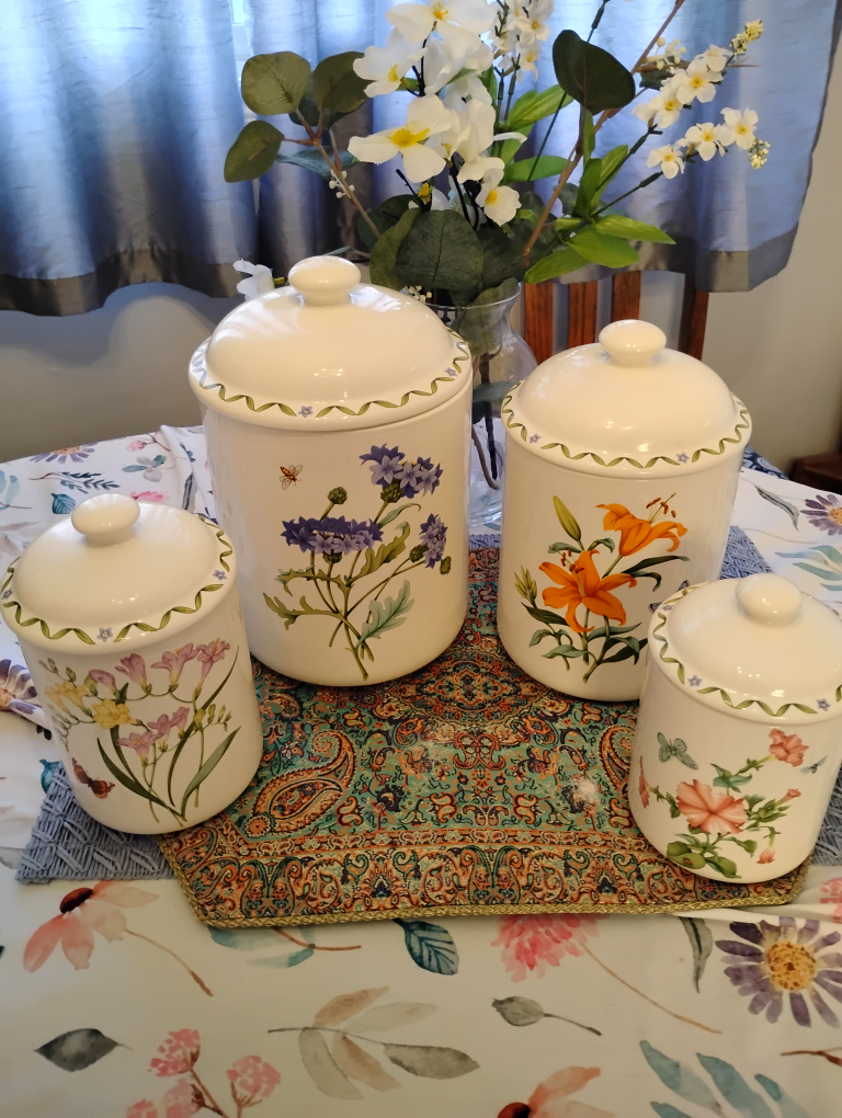 Windemere Garden Canister Set - Floral Design