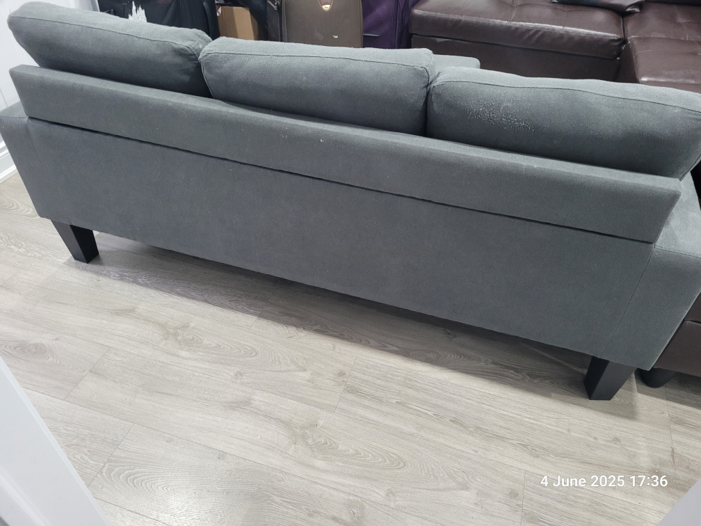 Grey Couch with Ottoman - photo 3