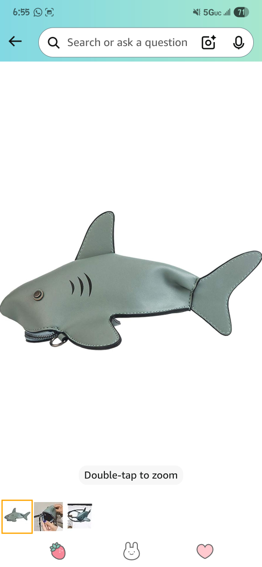 Cute 3D Animal Shark Cross Body Bags Cute Clutch Purse Bags