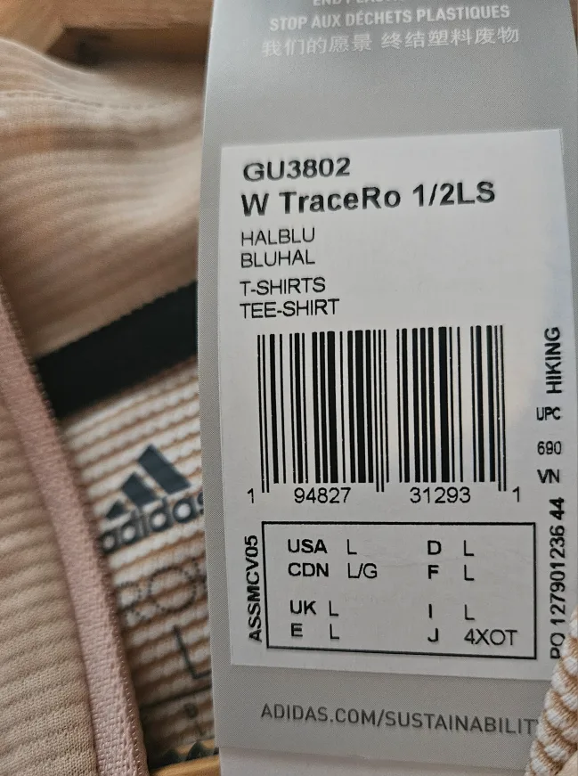 Brand New Adidas Terrex Women's Long Sleeve Shirt - size L image indicator(4)