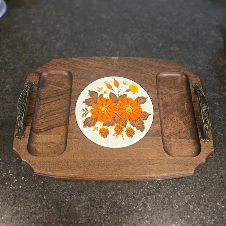 Vintage 1970s Charcuterie Tray thumbnail