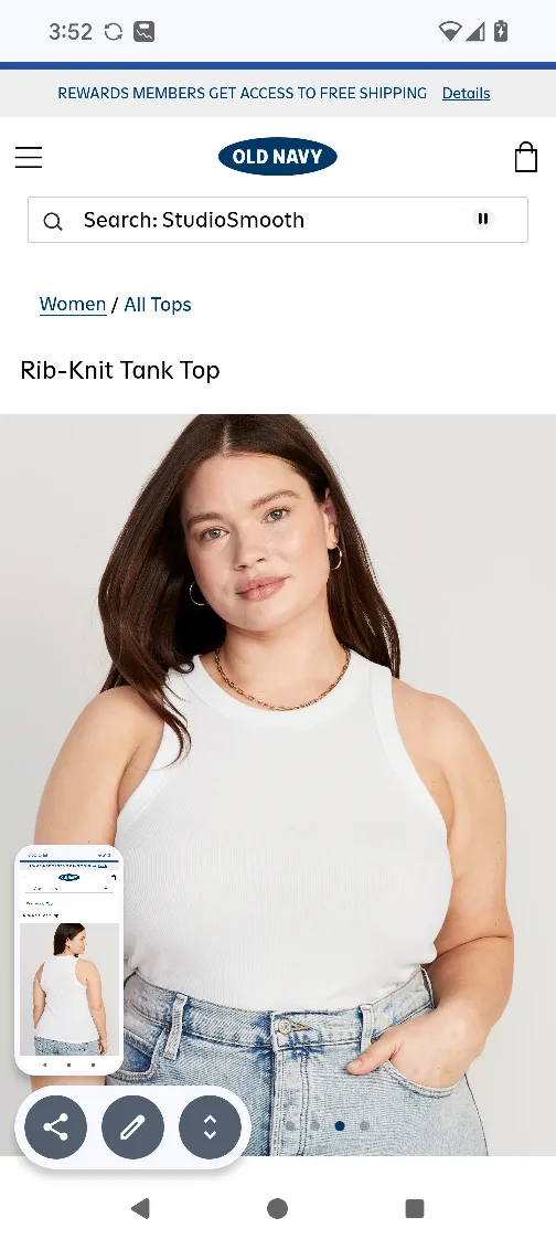 Old Navy large white rib-Knit Tank Top 4/$20 or 2/$8 thumbnail