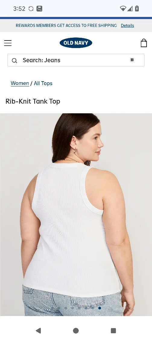 Old Navy large white rib-Knit Tank Top 4/$20 or 2/$8 image indicator(2)