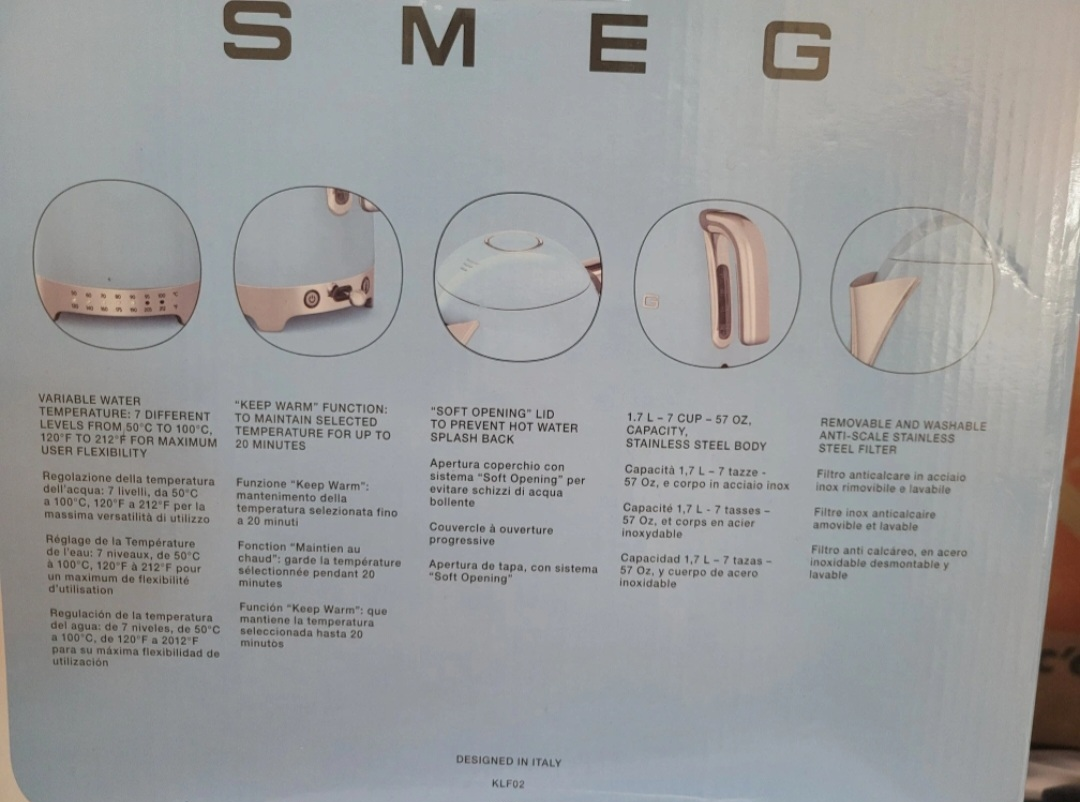 Brand New SMEG Electric Kettle - Variable Temperature(57 OZ) - photo 3