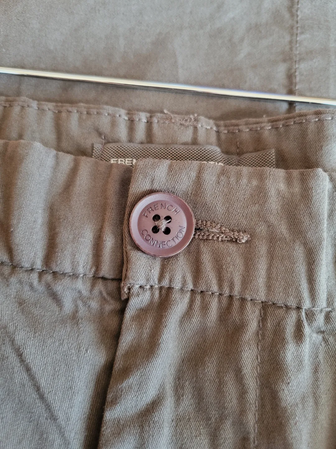 New French Connection Mens Brown Chino Pants - 32" Waist image indicator(4)