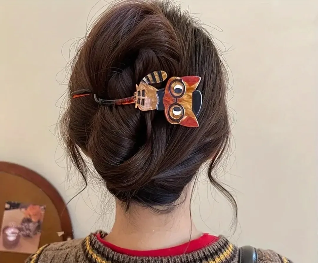 Cat Hair Clip - Yellow Kitten + White Kitten 2pcs image indicator(3)