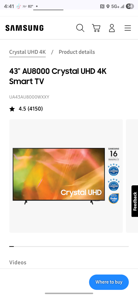 Samsung Crystal UHD 4K Smart TV - photo 2