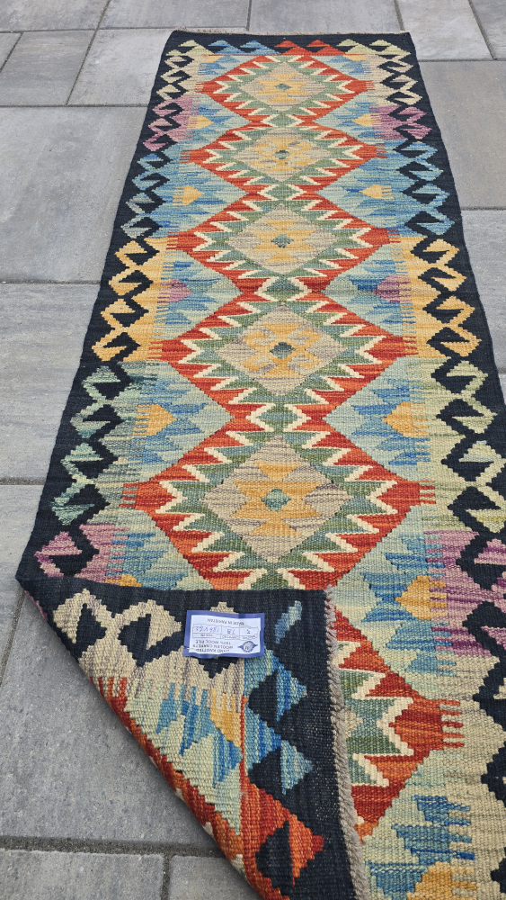 Vintage Multi-Colored Runner Rug