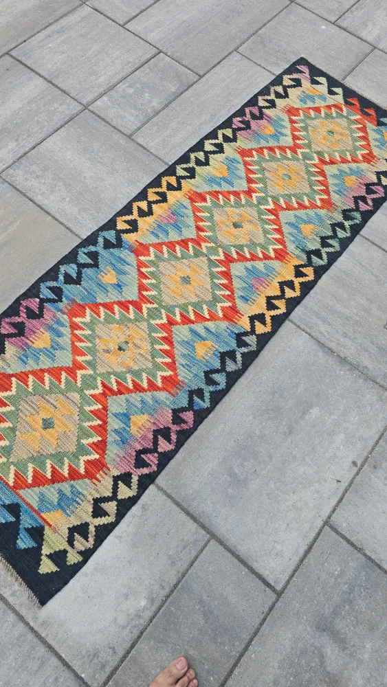 Vintage Multi-Colored Runner Rug image indicator(3)