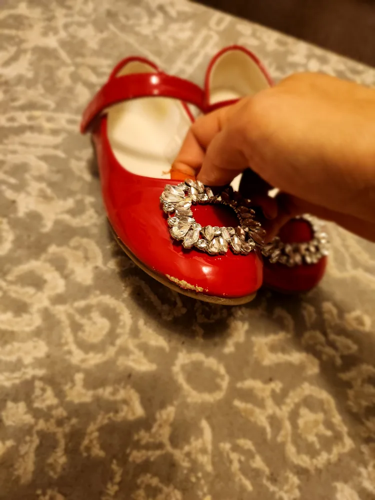 Red Dress Shoes with Rhinestone Detail image indicator(3)