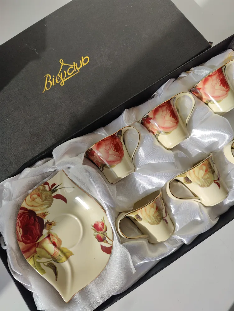 Bievclub Fine Porcelain Floral Coffee Set thumbnail