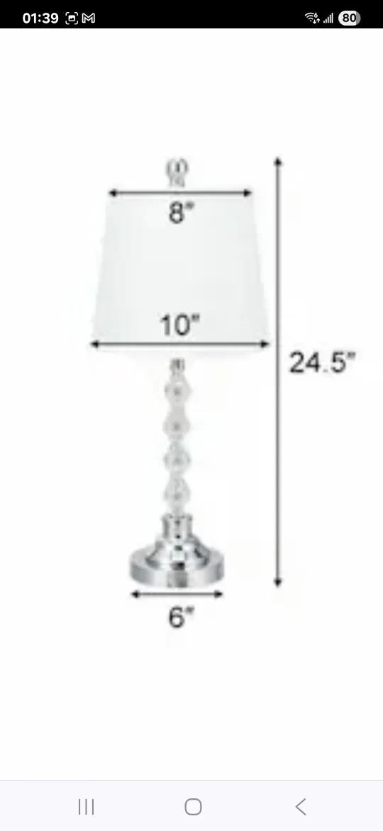 Table Lamp with crystal  ball and Chrome Bases Decorative image indicator(4)