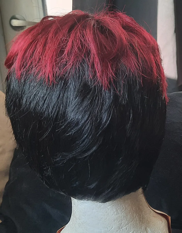 Human Red and Black   Wig image indicator(3)