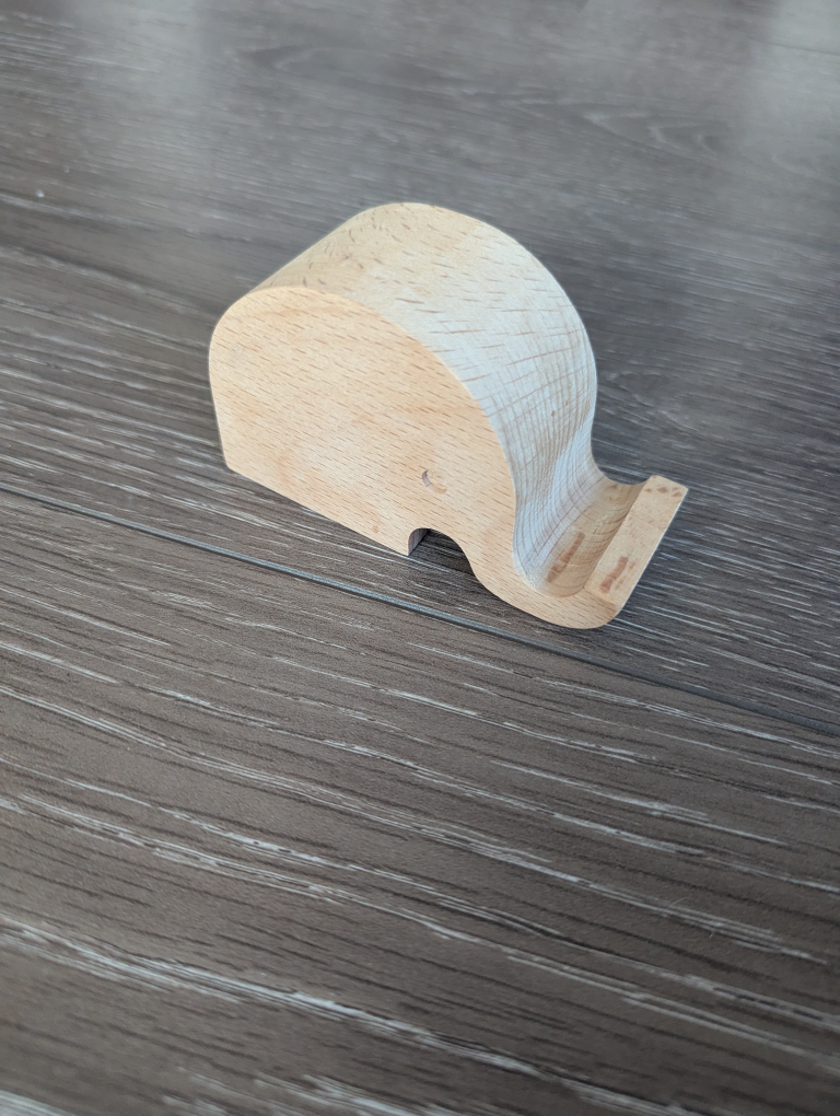 Wooden Elephant Phone Stand #freecycle