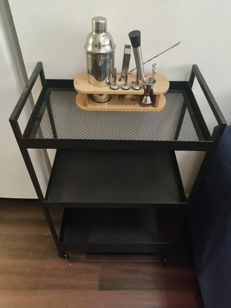 Black Ikea Nissafors Kitchen Cart thumbnail