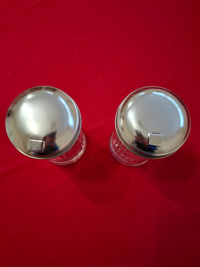 Pair of Retro Glass Sugar Dispensers $5 Each image indicator(3)