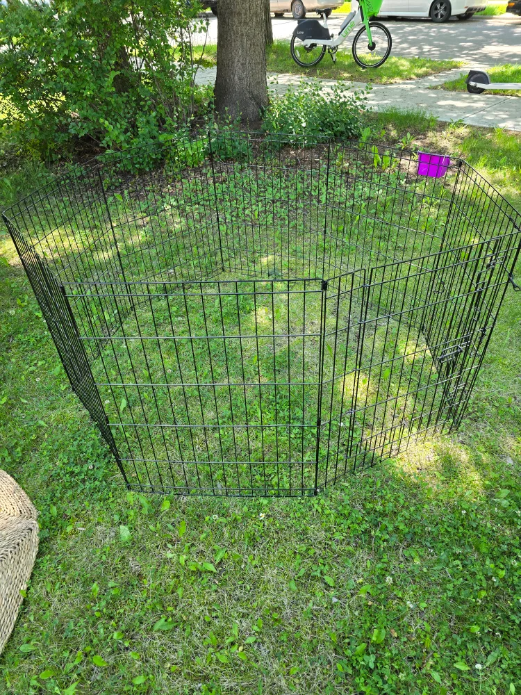 Black Metal Pet Playpen thumbnail