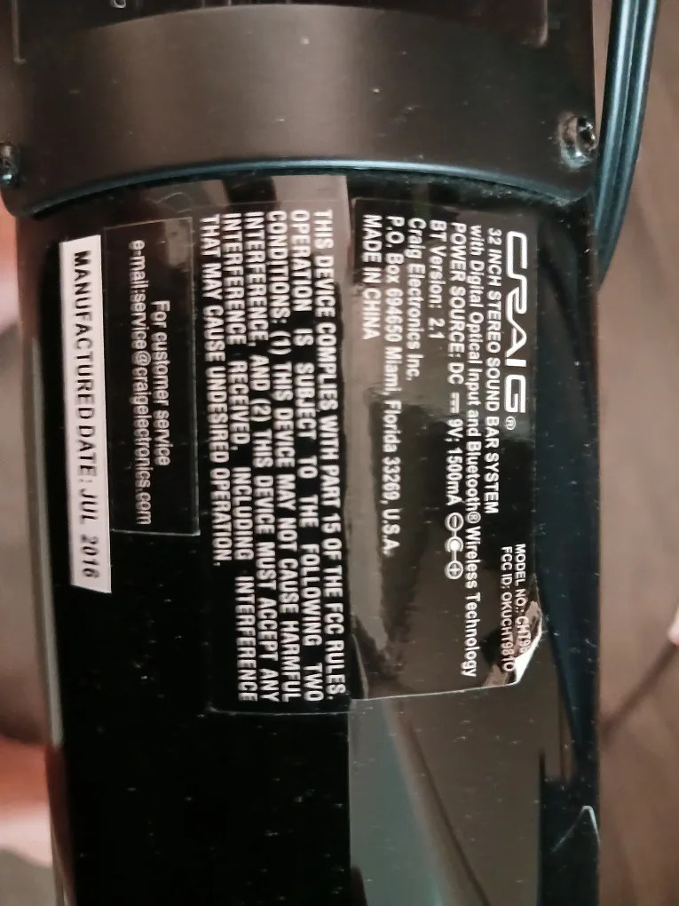 Craig Sound Bar System image indicator(2)